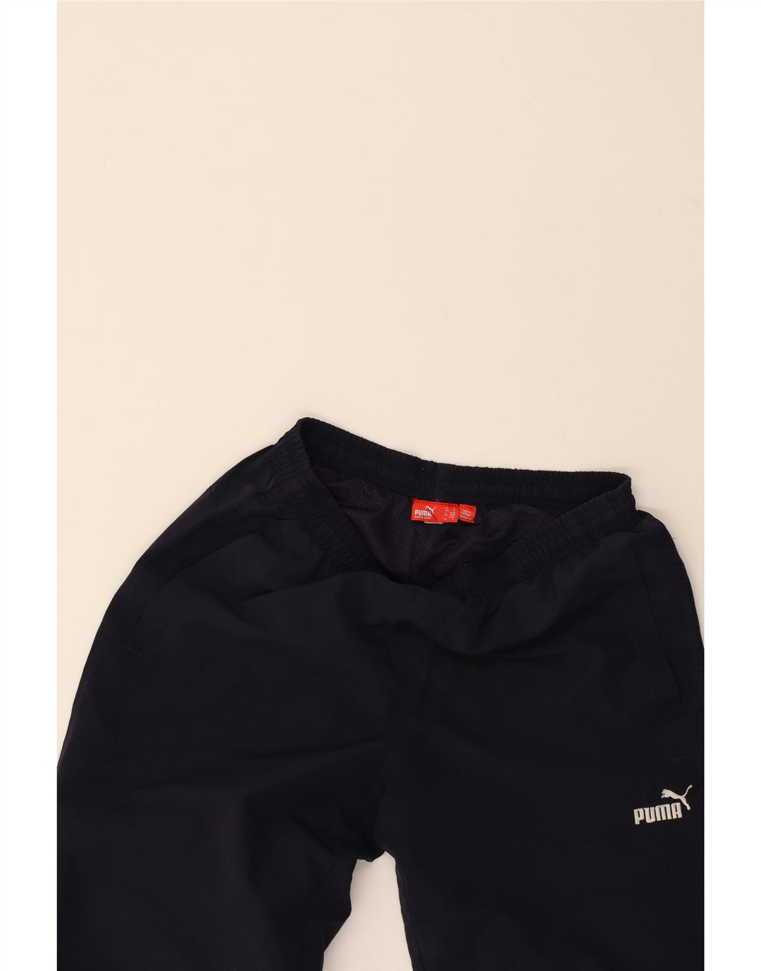 PUMA Mens Graphic Tracksuit Trousers Small  Navy Blue Vintage Puma and Second-Hand Puma from Messina Hembry 