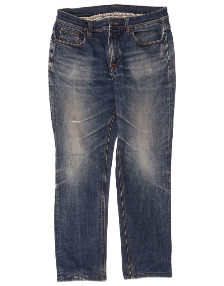 Crew Clothing Ανδρικά τζιν ίσια W34 L34 Μπλε