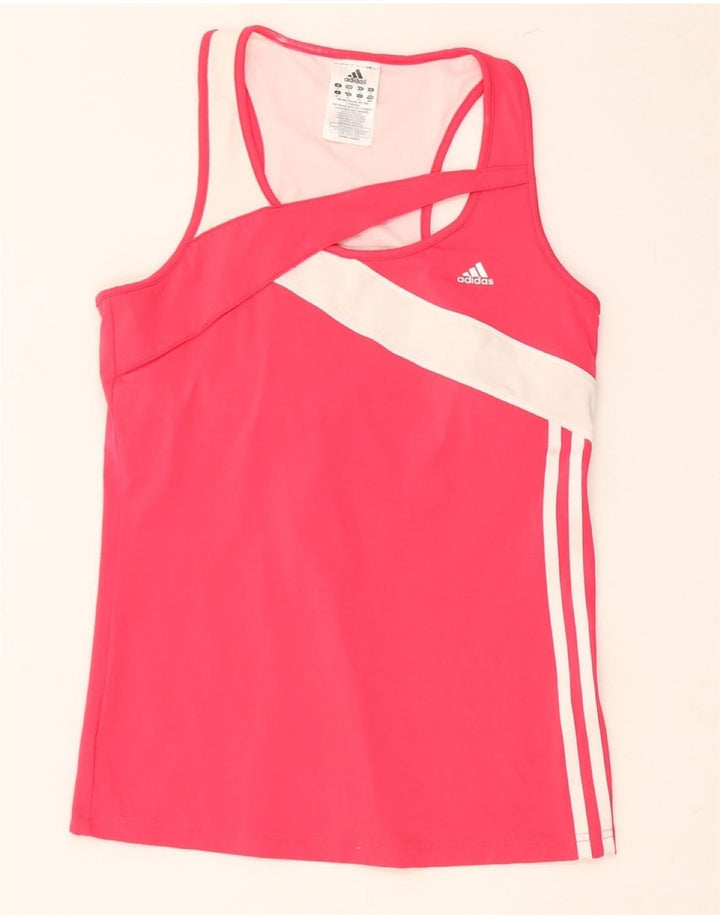 Γυναικείο γιλέκο ADIDAS UK 14 Medium Pink Colourblock Nylon