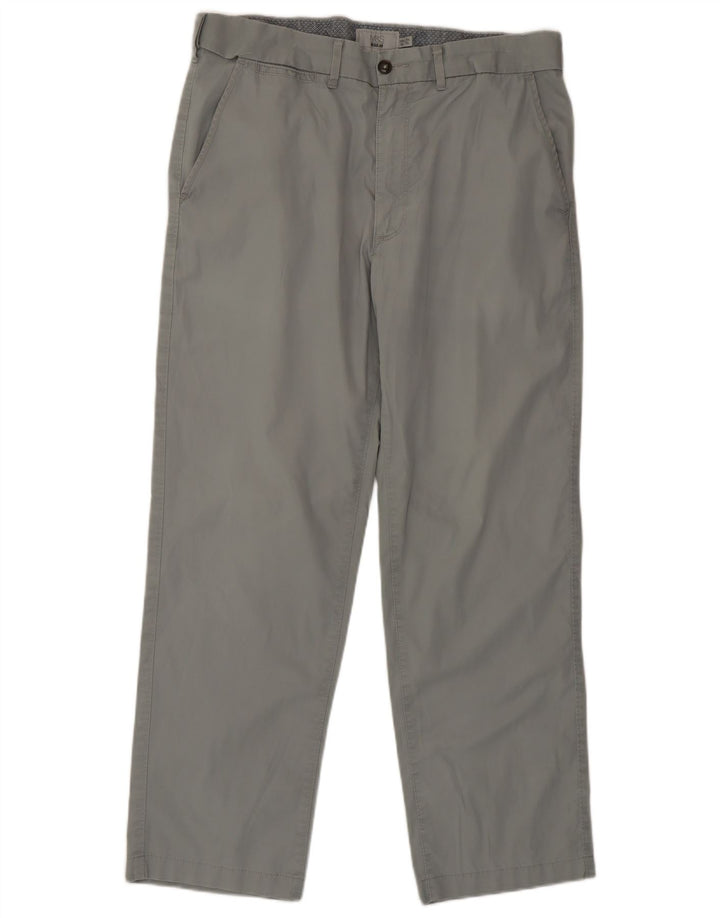 Marks & Spencer Ανδρικό παντελόνι Chino Regular W34 L29 Γκρι βαμβακερό