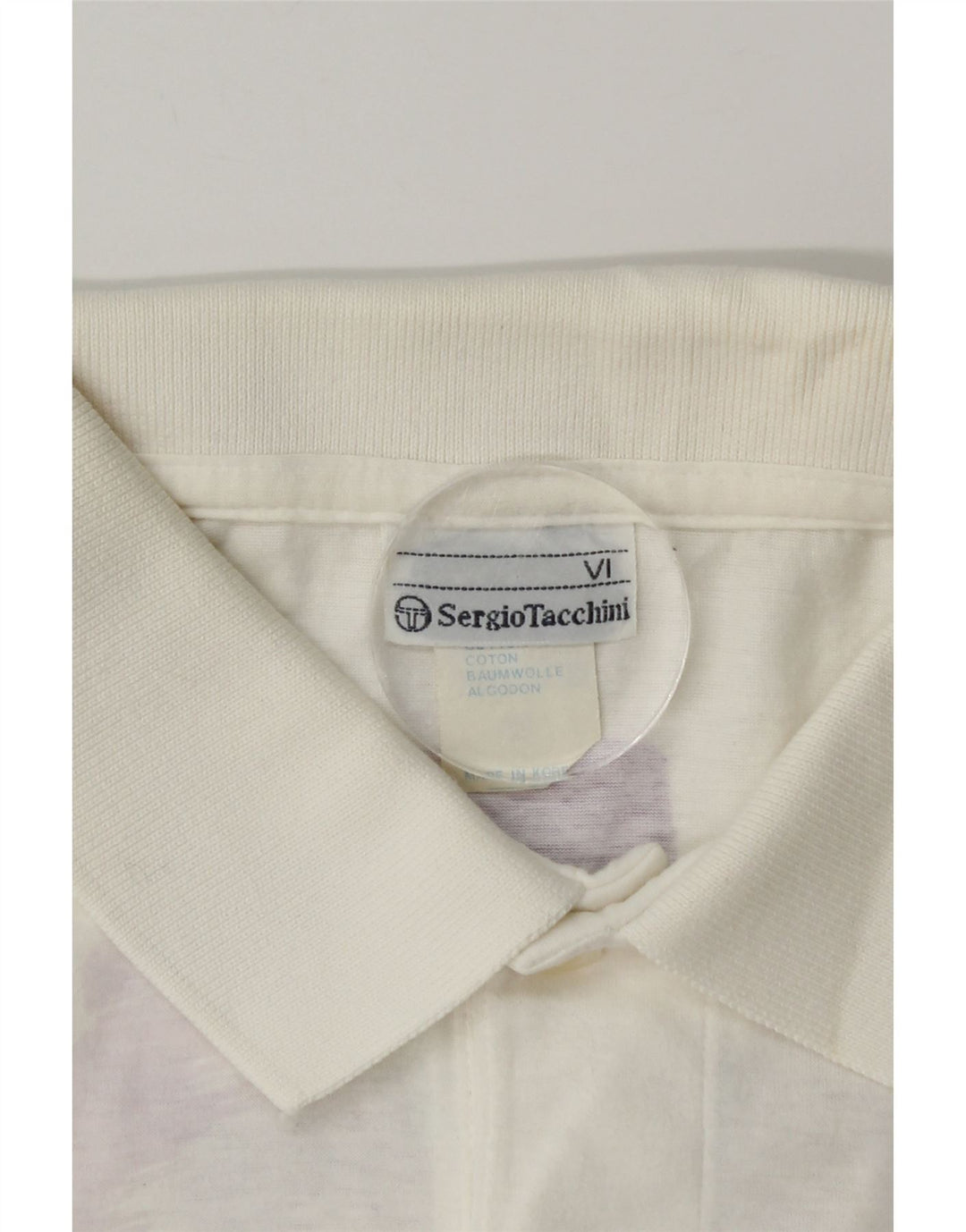 Sergio Tacchini Ανδρικό Γραφικό Πόλο Μπλουζάκι Μεγάλη Λευκή Γραβάτα Βαμβακερή