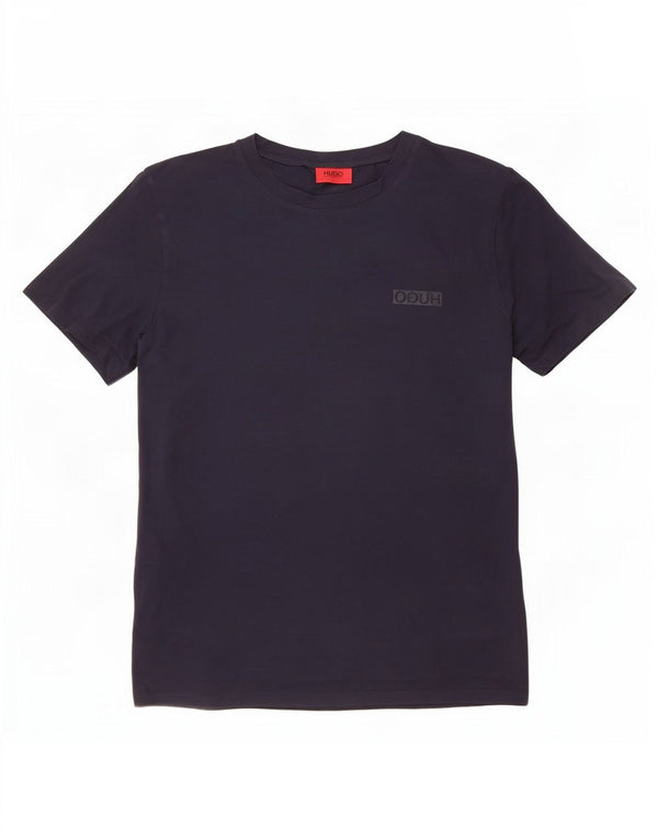 Ανδρικό T-Shirt Hugo Boss Top από μεσαίο μπλε ναυτικό βαμβακερό