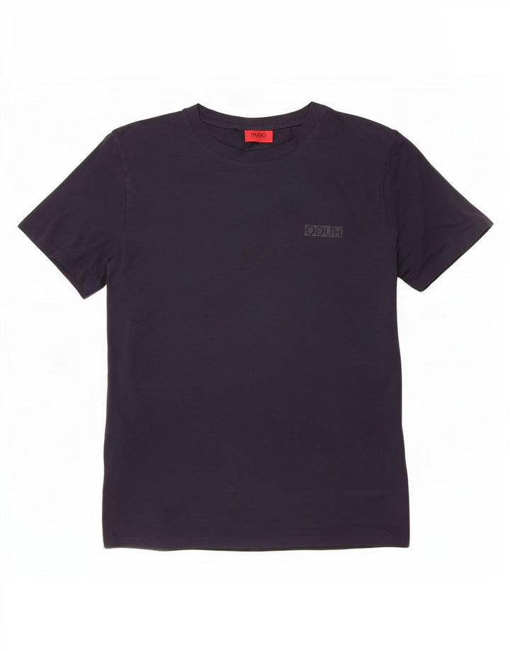 Ανδρικό T-Shirt Hugo Boss Top από μεσαίο μπλε ναυτικό βαμβακερό