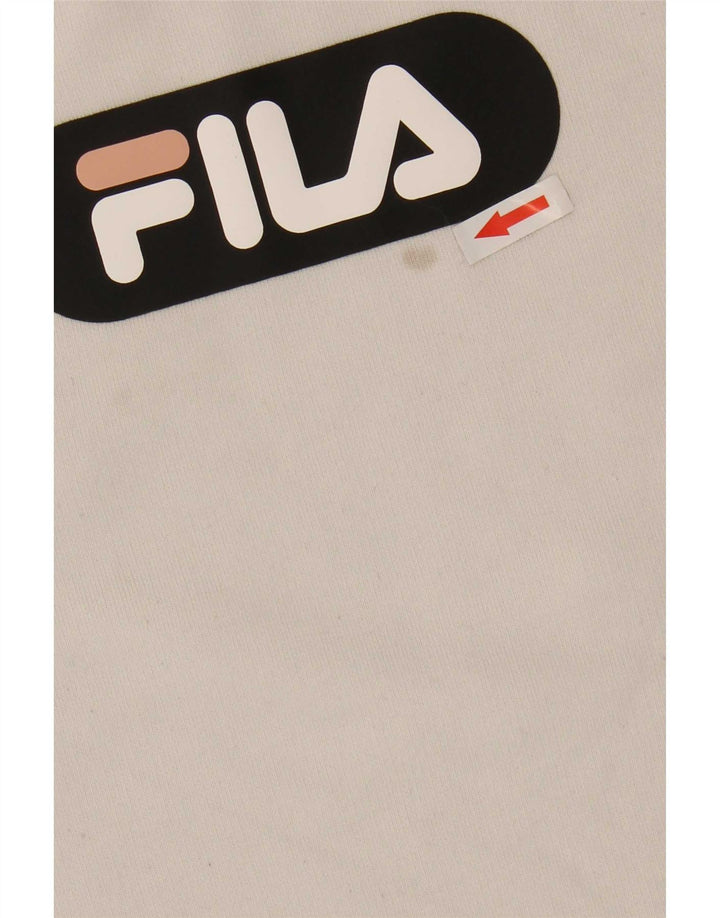 Fila Γυναικεία φούτερ υπερμεγέθη Crop Jumper UK 10 Small White Colourblock