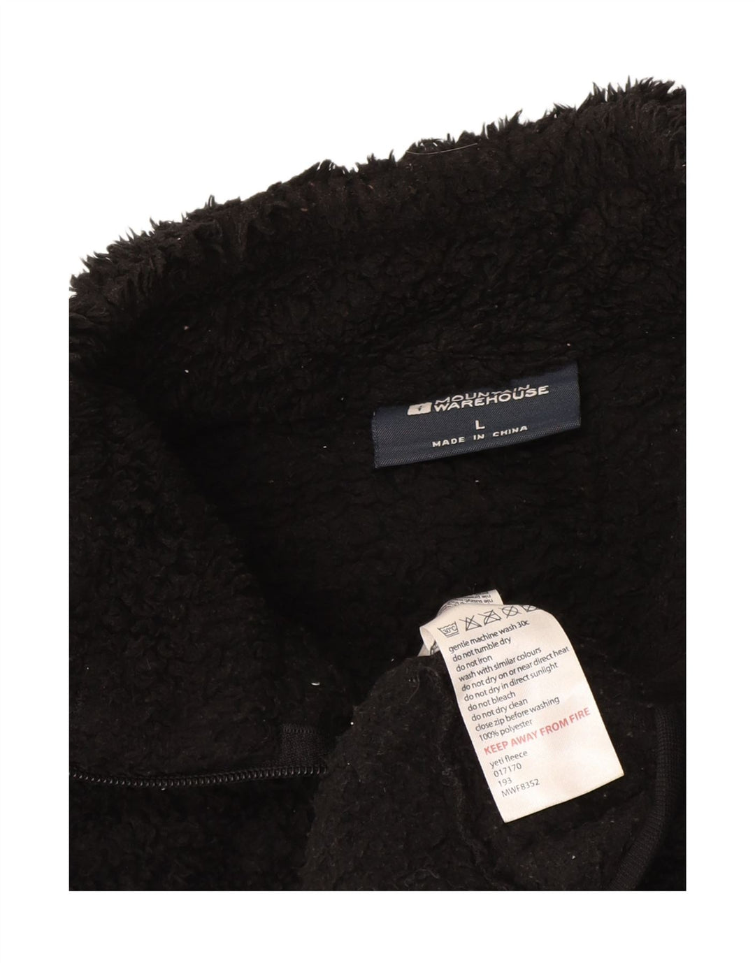 Mountain Warehouse Ανδρικό φερμουάρ Fleece Jumper Μεγάλος Μαύρος Πολυεστέρας