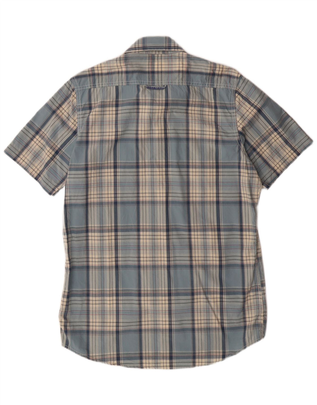 Ανδρικό κοντομάνικο πουκάμισο SUPERDRY XL Μπλε βαμβακερό