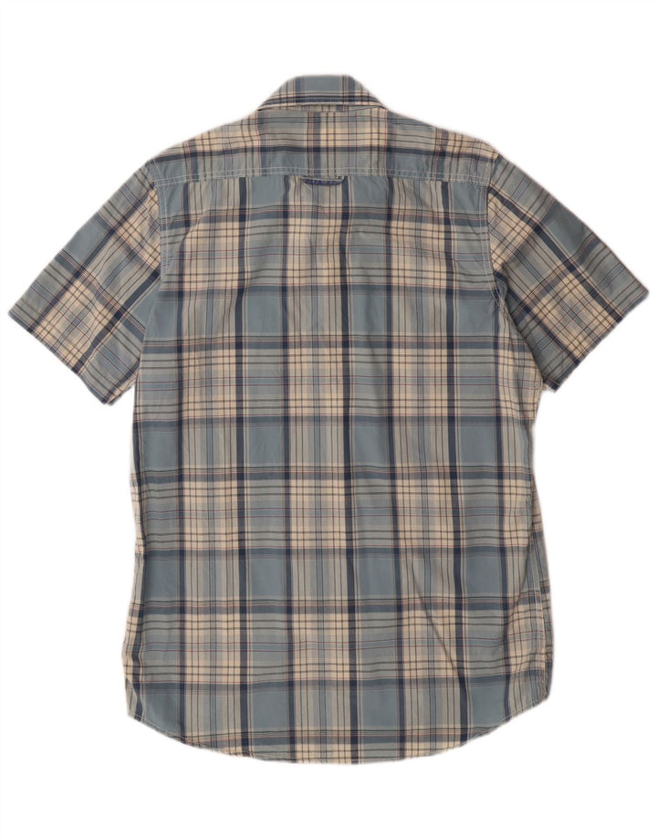 Ανδρικό κοντομάνικο πουκάμισο SUPERDRY XL Μπλε βαμβακερό