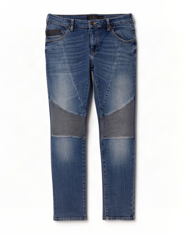 Zara Mens Distressed Skinny Jeans EU 44 Large W34 L30 Blue