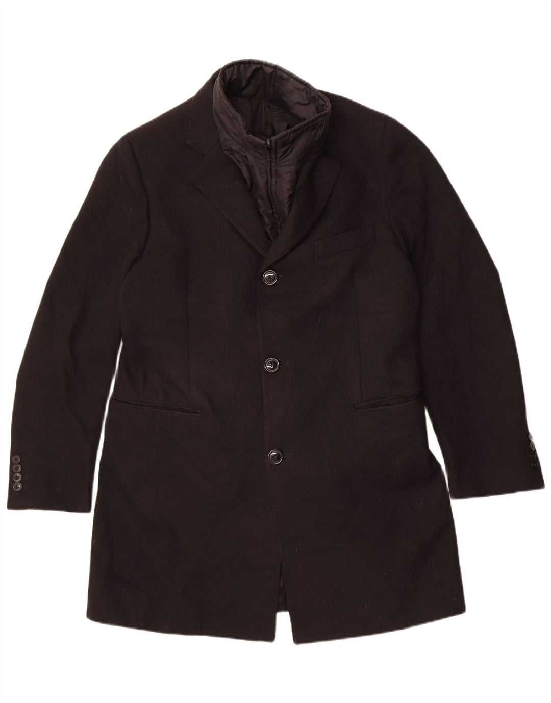 Ανδρικό παλτό Fay Corduroy UK 40 Large Μαύρο
