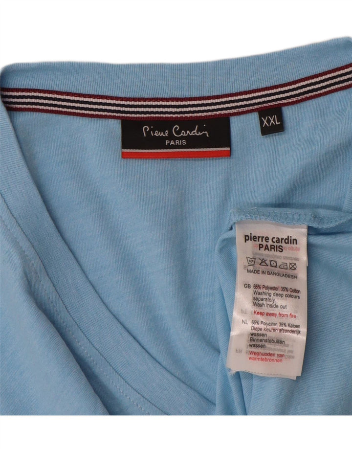 Pierre Cardin Ανδρικό T-Shirt Top 2XL Blue Polyester