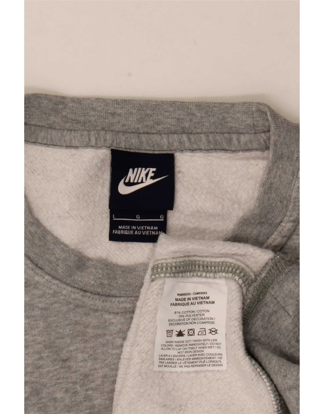 Ανδρικό φούτερ Nike Jumper με μεγάλο γκρι βαμβακερό χρώμα