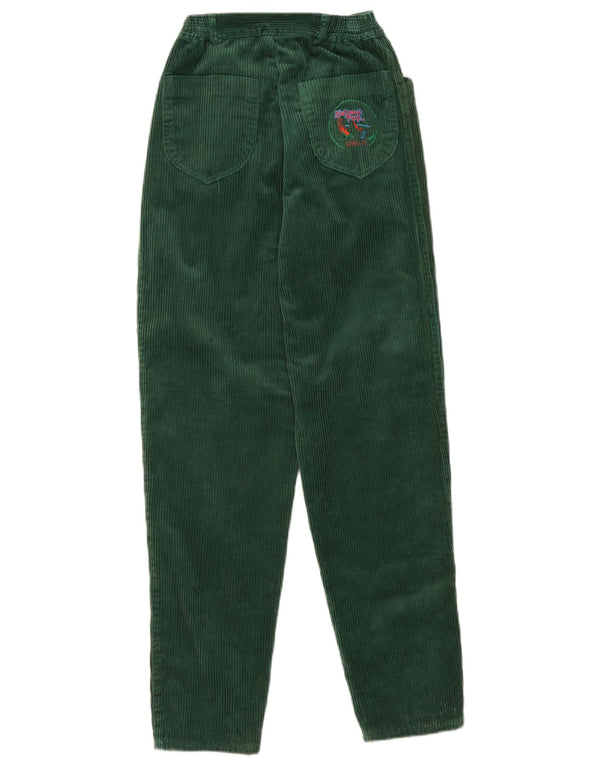 Vintage γυναικείο λεπτό κοτλέ παντελόνι IT 42 Medium W28 L31 πράσινο βαμβακερό