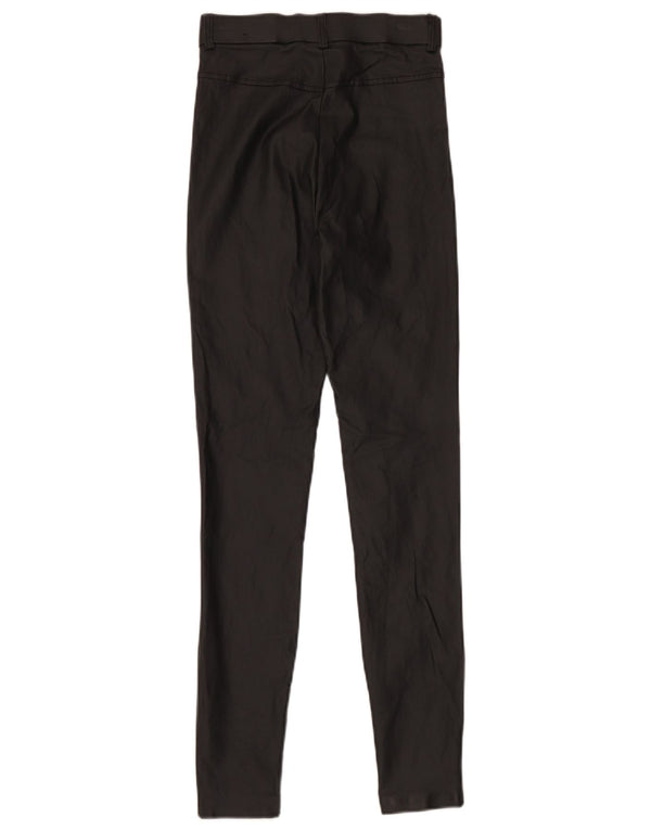 Zara Γυναικείο κολάν από συνθετικό δέρμα Small W26 L30 μαύρο πολυεστέρα