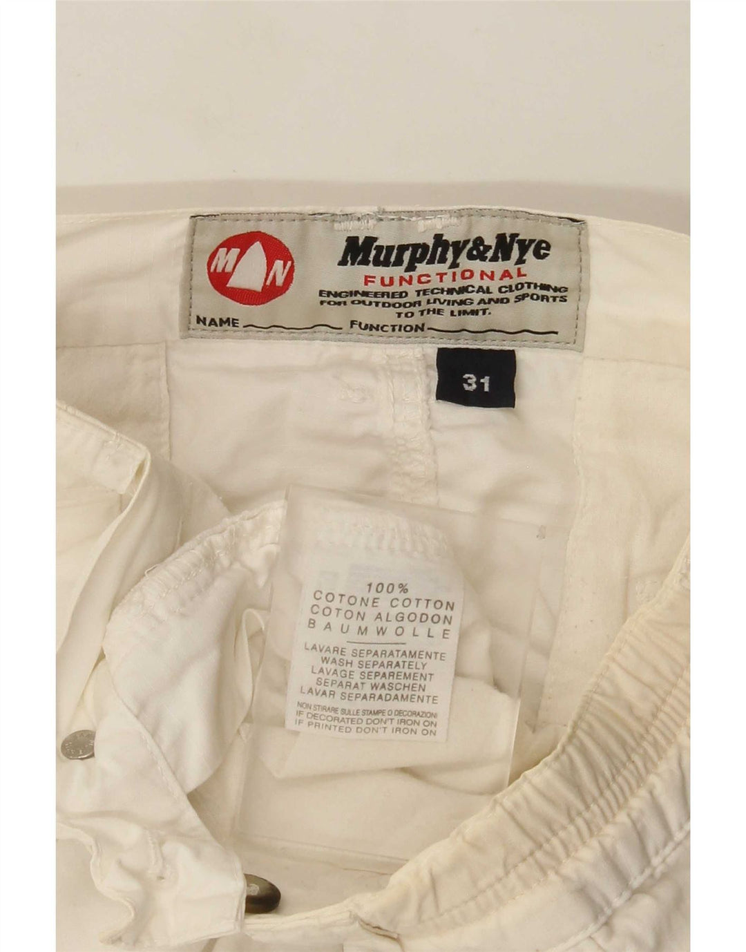 Ανδρικό σορτς Chino Murphy & Nye W31, μεσαίο λευκό βαμβακερό