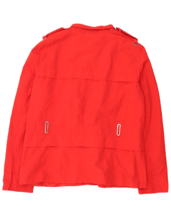 Zara Γυναικείο Military Jacket UK 18 XL Red Cotton