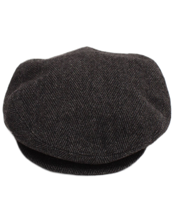 Vintage Ανδρικό Flat Cap Medium Grey Ψαροκόκκαλο Classic
