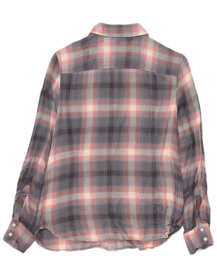 Tommy Hilfiger γυναικείο πουκάμισο UK 10 Small Grey Check Rayon