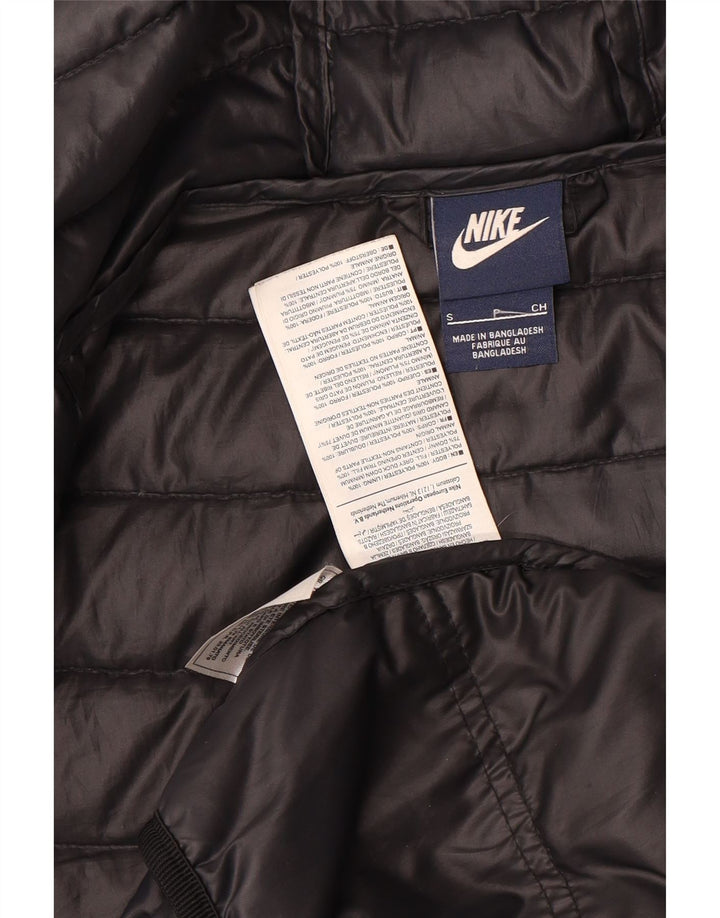 Γυναικείο μπουφάν Nike με κουκούλα UK 10 Small Black Polyester