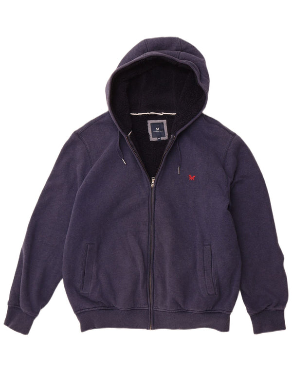 Crew Clothing Ανδρικό πουλόβερ Sherpa Zip Hoodie 2XL Navy Blue Cotton