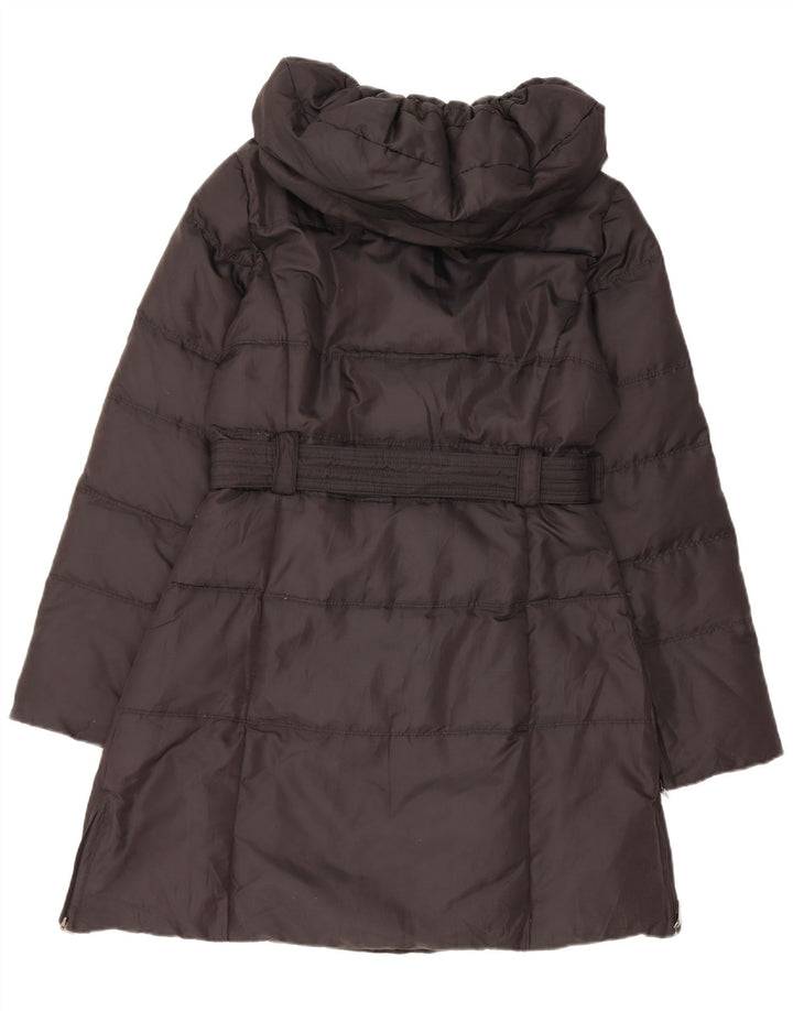 Zara Γυναικείο παλτό με κουκούλα UK 14 Medium Black