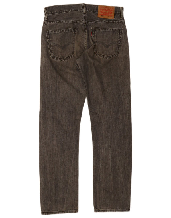 Levi's Mens 513 Straight Jeans W30 L30 Γκρι βαμβακερό