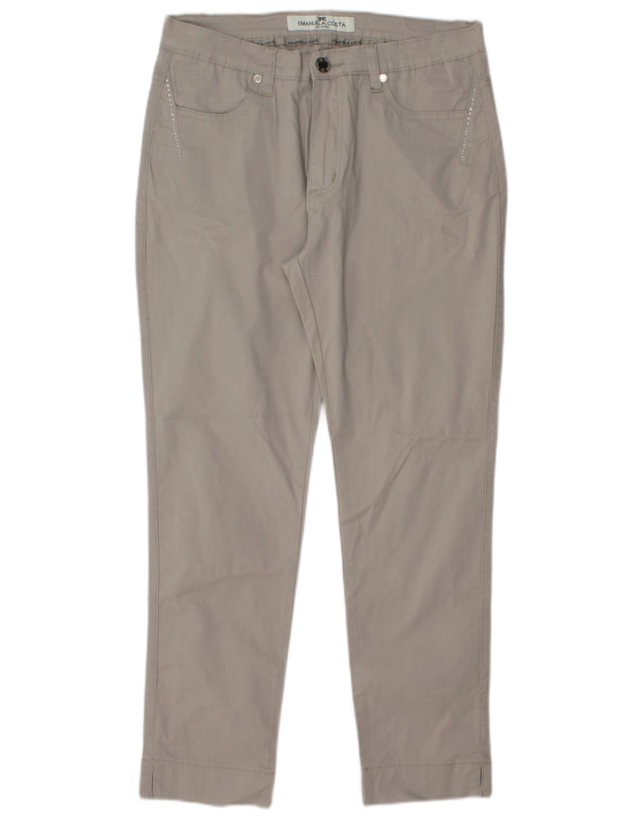 Emanuela Costa Γυναικείο Slim Casual Παντελόνι W30 L28 Γκρι βαμβακερό