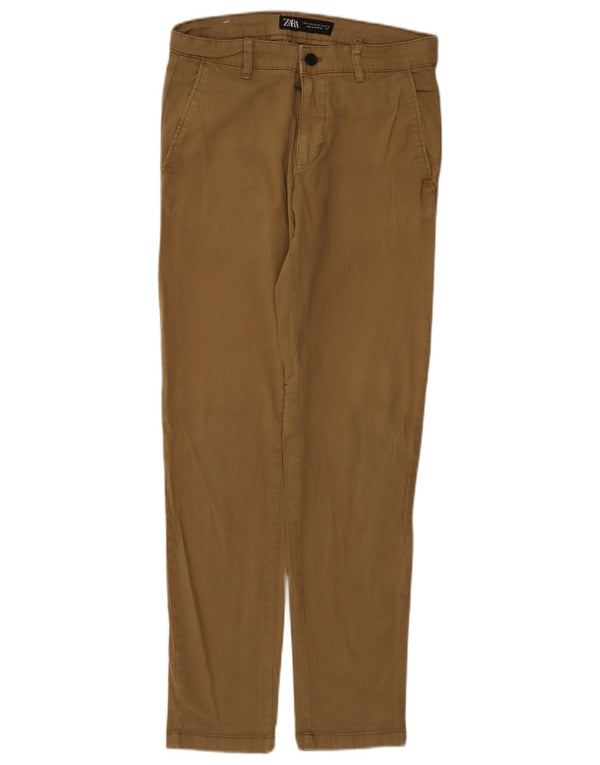 Zara Ανδρικό παντελόνι Chino Slim EU 38 Small W30 L30 Μπεζ βαμβακερό
