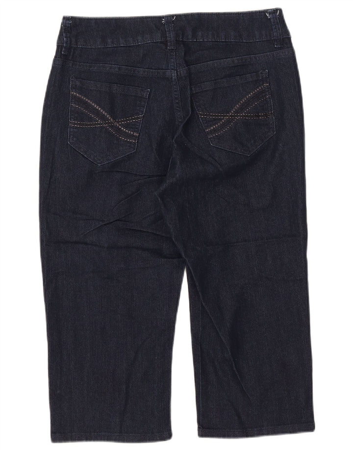LEE Womens Riders Capri Jeans US 8 Medium W30 L18 Navy Blue Cotton