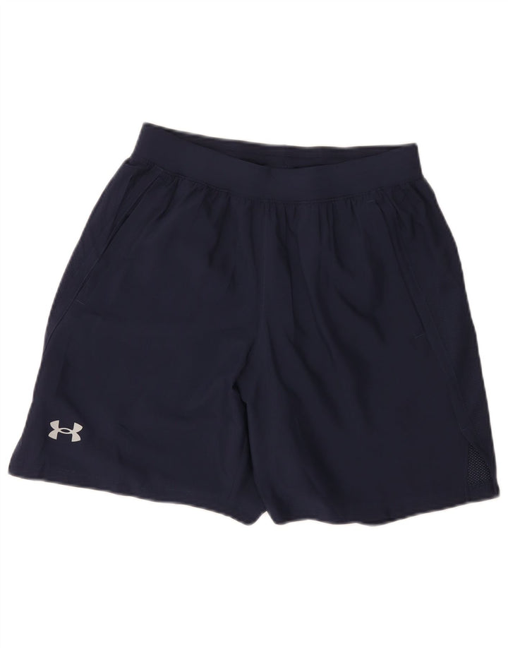 Under Armour Γυναικείο αθλητικό σορτς UK 10 Small Navy Blue Polyester