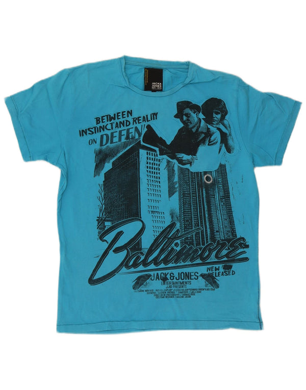 Jack & Jones Ανδρικό μπλουζάκι Baltimore Graphic Μπλουζάκι Μπλουζάκι μεγάλο μπλε βαμβακερό