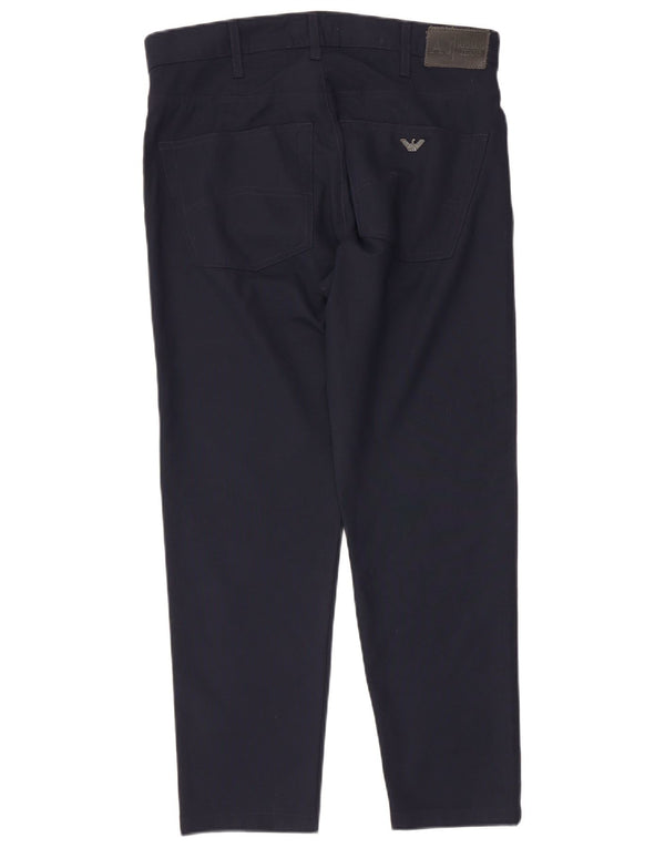 ARMANI Mens Slim Cropped Trousers W32 L26  Navy Blue