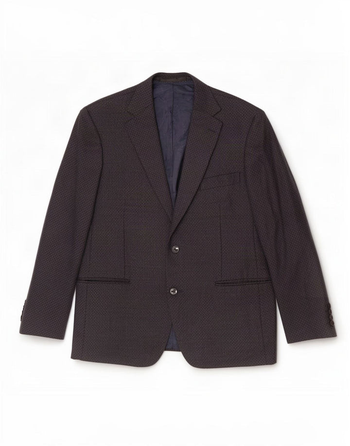 Marks & Spencer Ανδρικό μπλέιζερ με 2 κουμπιά μπουφάν UK 42 Large Navy Blue Geometric