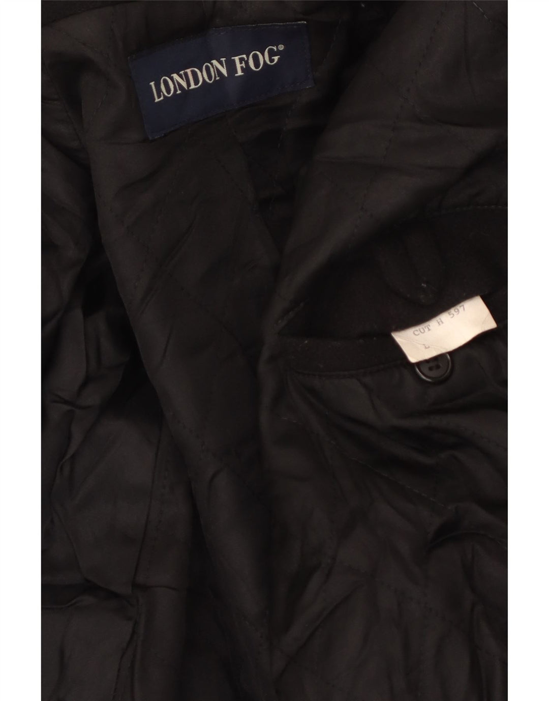 LONDON FOG Ανδρικό Oversized Πανωφόρι UK 40 Large Μαύρο