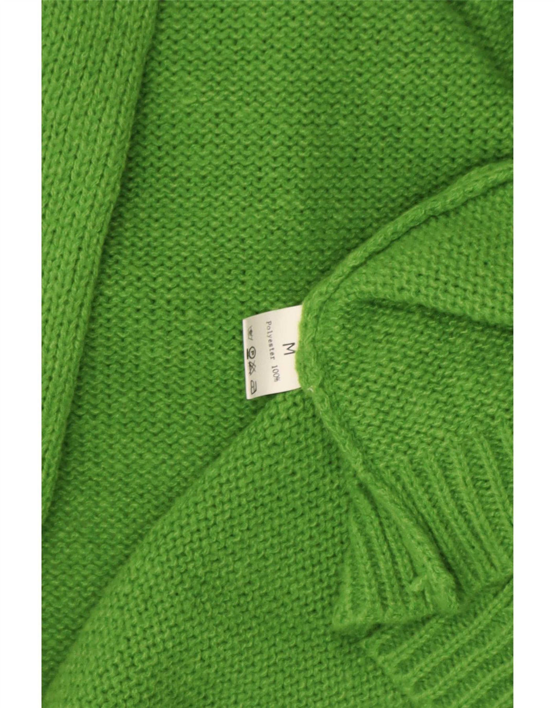 Vintage Γυναικείο Longline Open Cardigan πουλόβερ UK 14 Medium Green Polyester