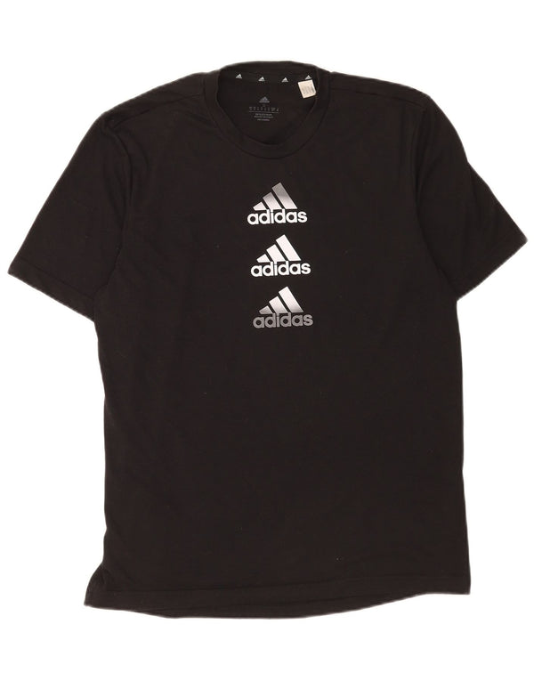 Ανδρικό γραφικό T-shirt Adidas Aeroready Top Μικρό Μαύρο Πολυεστέρα