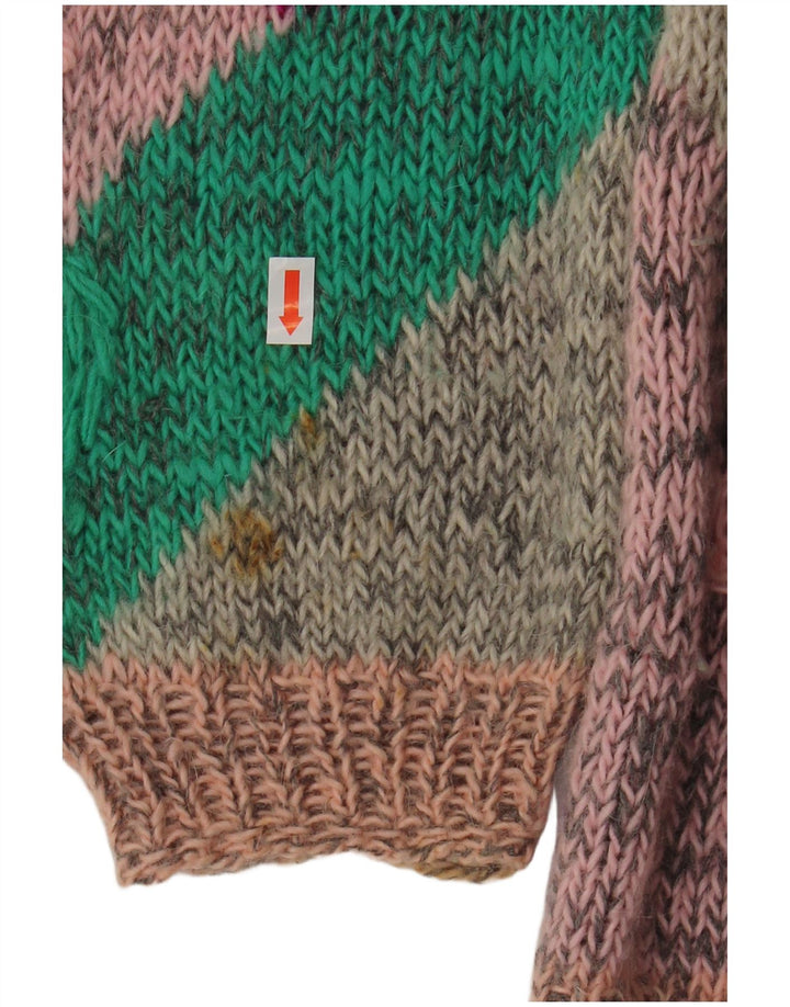 VINTAGE Γυναικείο πουλόβερ με λαιμόκαυστο UK 18 XL Πολύχρωμο Floral