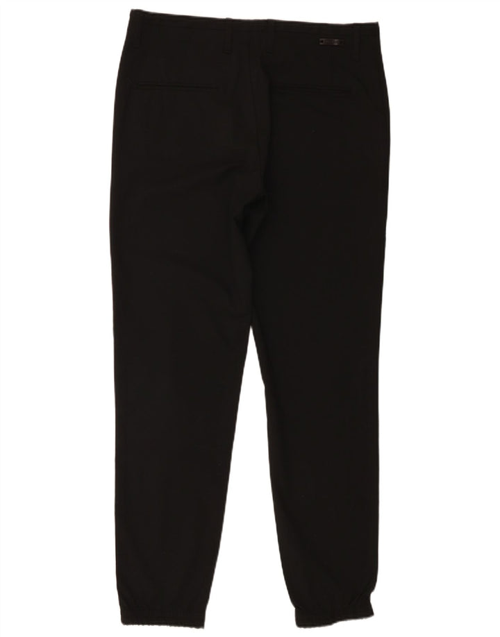 Zara Ανδρικά Joggers Chino Παντελόνια EU 38 Small W30 L29 Μαύρο Πολυεστέρας