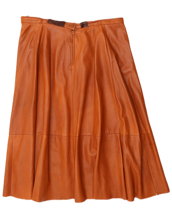 Vintage Γυναικεία Δερμάτινη Φούστα W36 XL Καφέ Δερμάτινη