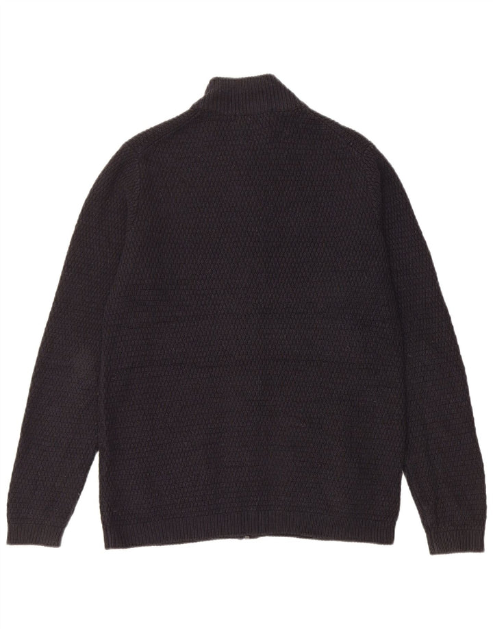 Ανδρικό πουλόβερ ζακέτα Marks & Spencer Small Navy Blue Ακρυλικό