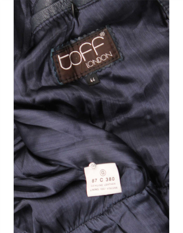 Vintage Ανδρικό Δερμάτινο Μπουφάν UK 44 2XL Navy Blue