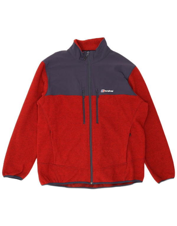 Berghaus Ανδρικό Fleece Jacket UK 44 2XL Red Colorblock Πολυεστέρας