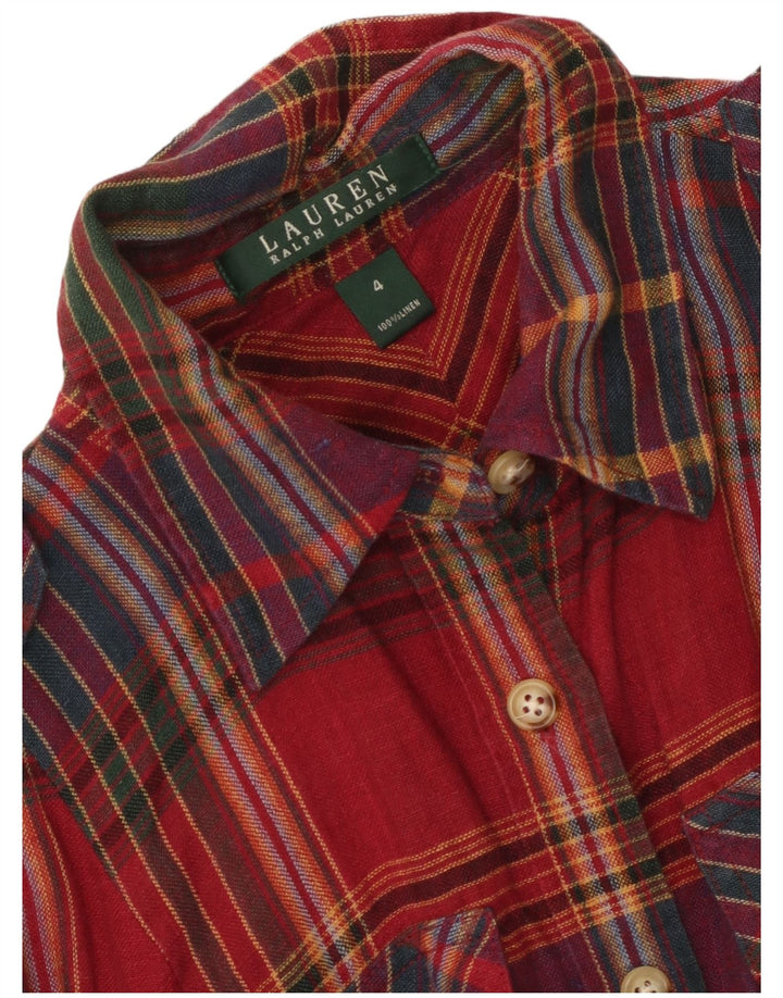 RALPH LAUREN Γυναικείο Στρατιωτικό Πουκάμισο US 4 Small Red Check Len