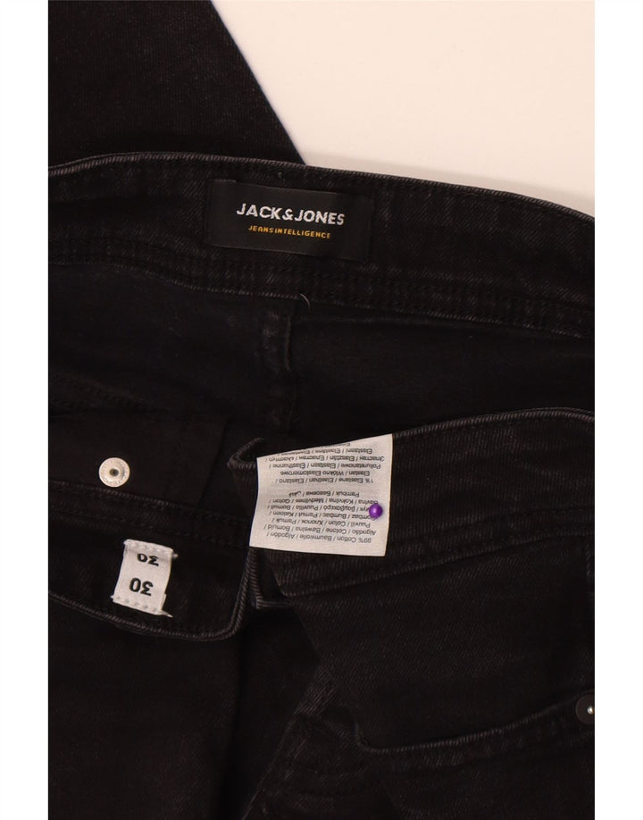 Jack & Jones Ανδρικό τζιν GLENN Slim W30 L30 μαύρο βαμβακερό
