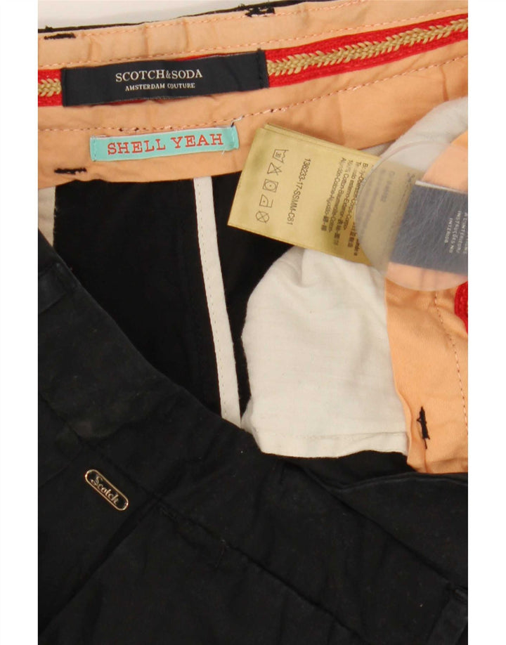 Ανδρικό σορτς Chino Scotch & Soda W33 Μεσαίο μαύρο βαμβακερό