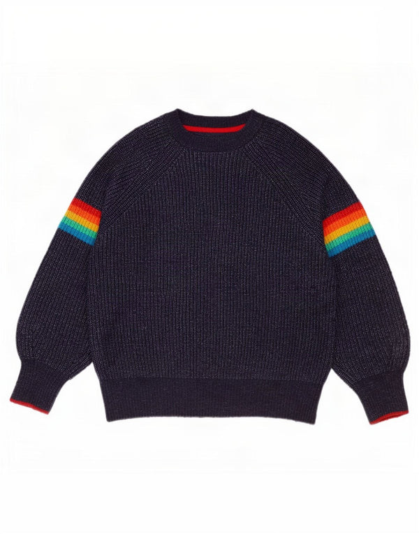 Joules Γυναικείο πουλόβερ με λαιμόκοψη UK 14 Large Navy Blue ριγέ