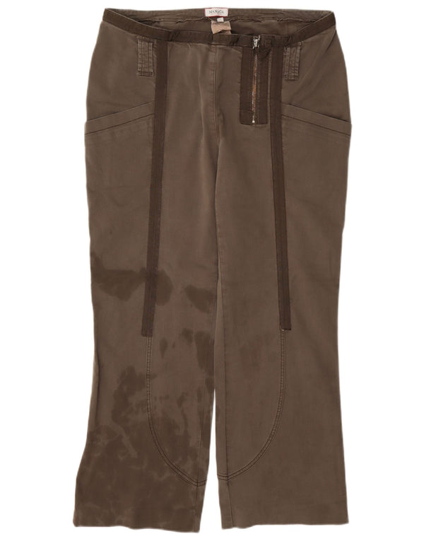 Max & Co. Γυναικείο Cropped Παντελόνι UK 16 Large W34 L24 Brown