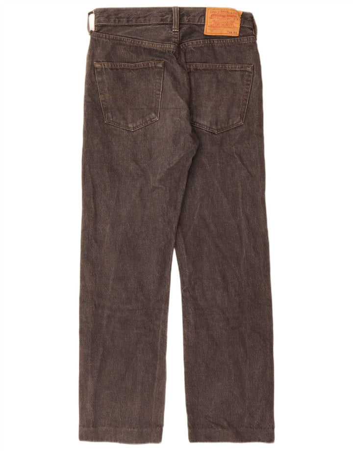 Levi's Mens 501 Straight Jeans W28 L28 Γκρι βαμβακερό