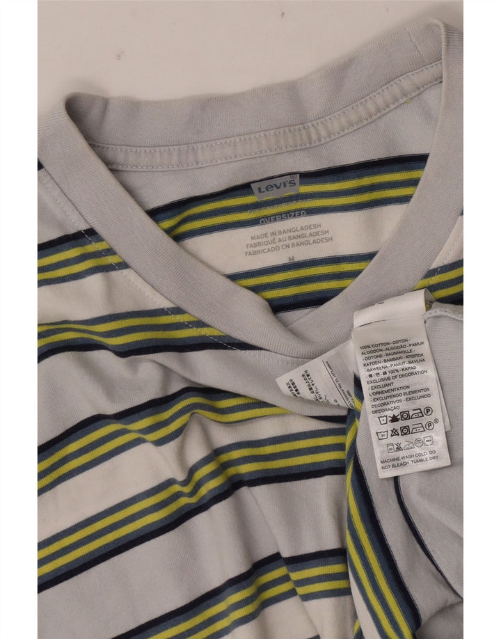 Ανδρικό μπλουζάκι Levi's Oversized Top Μεσαίο γκρι ριγέ βαμβακερό