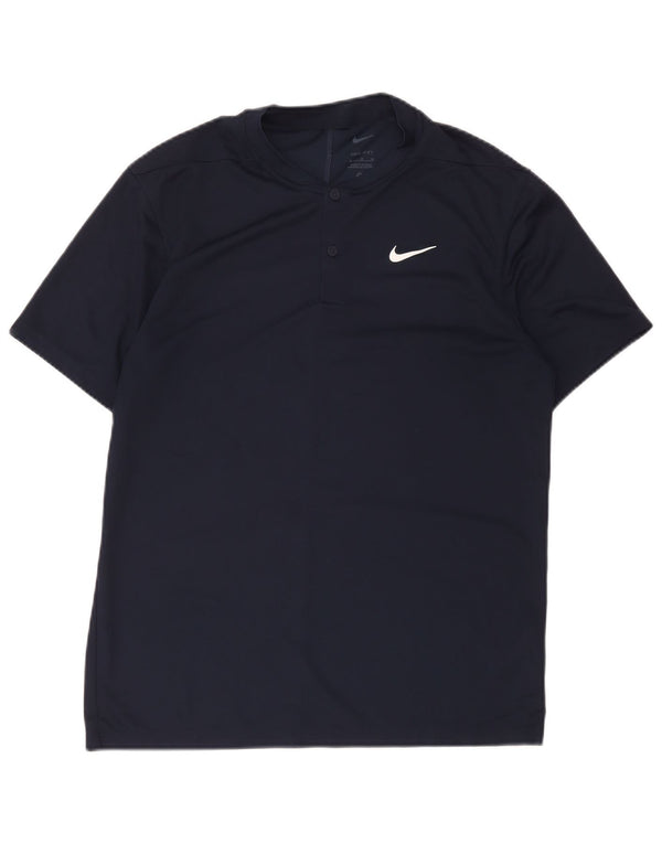 Ανδρικό μπλουζάκι Nike Dri Fit Τοπ μεσαίου μπλε πολυεστέρα