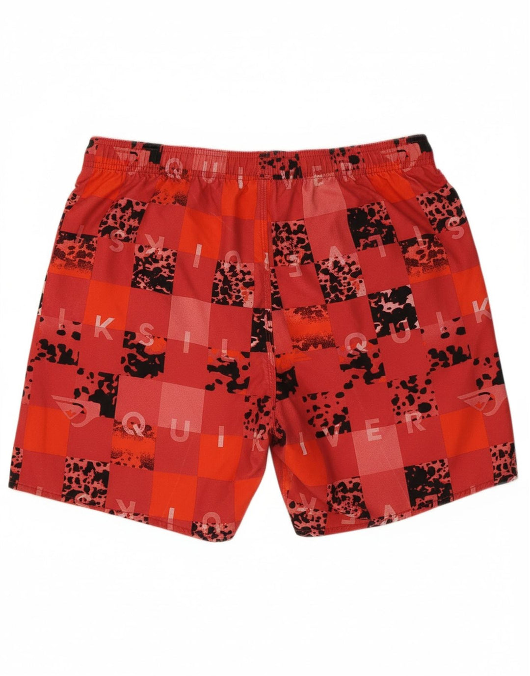 QUIKSILVER Mens Graphic Swimming Shorts Medium Red Geometric